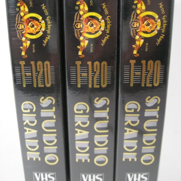 NEW & SEALED Lot of 3 MGM Studio Grade T-120 Video Blank VHS Tapes 6 Hours - Picture 4 of 7